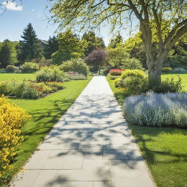 Gartenwege pflastern Haan Naturstein modern Wegebau