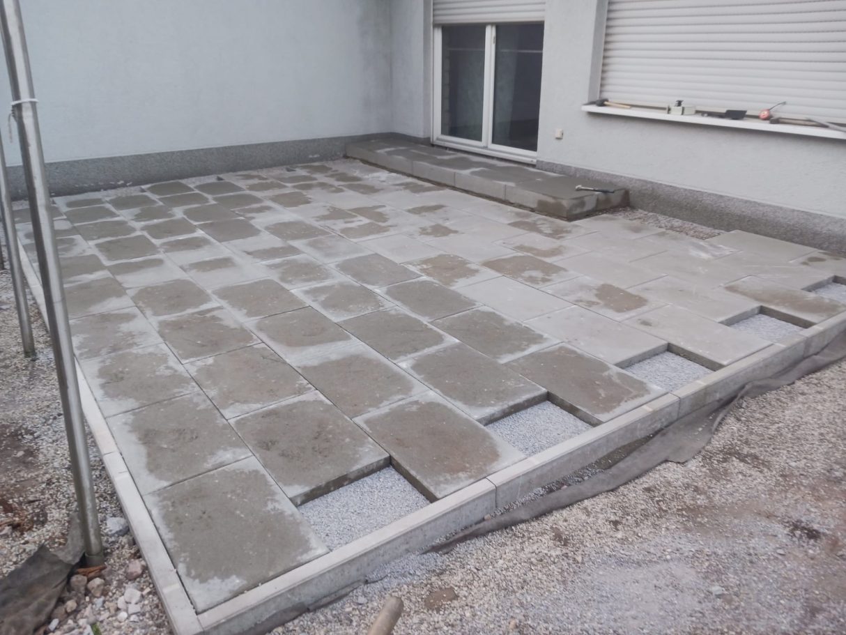 Pflaster verlegen Einfahrt Gartenbau Haan